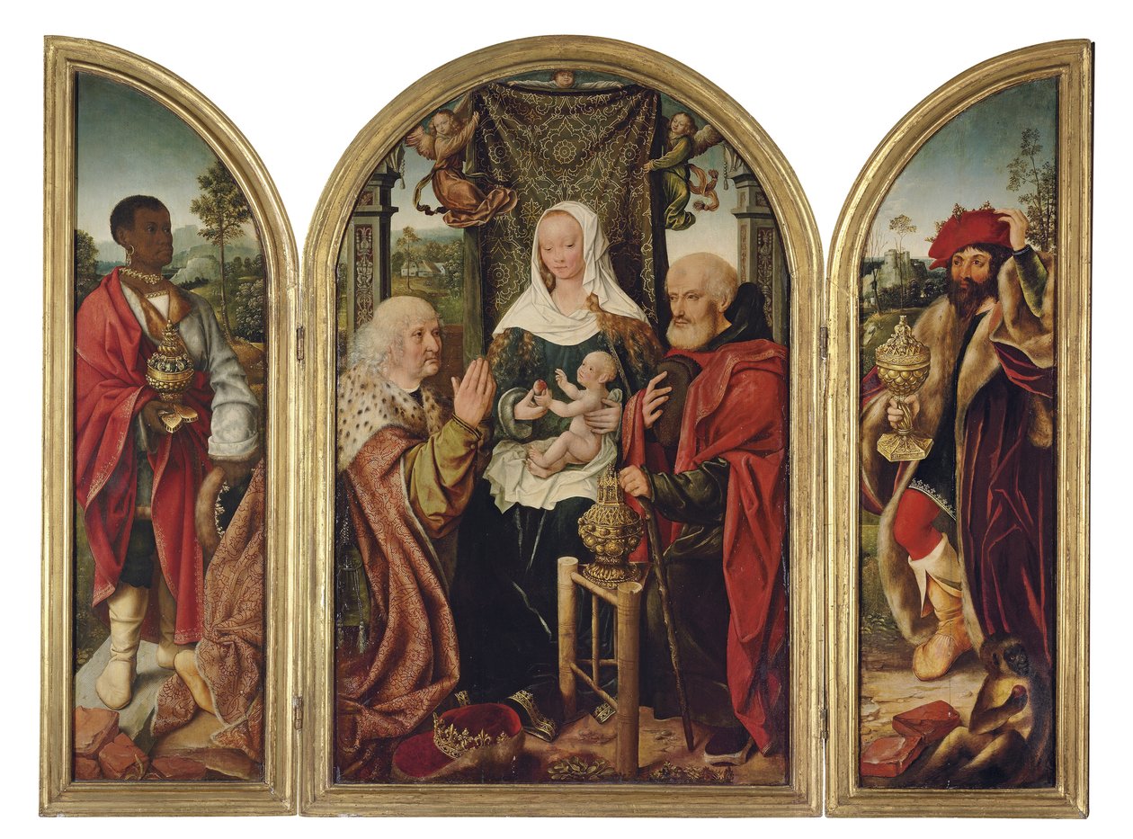 Adoración de los Magos de Master of Frankfurt