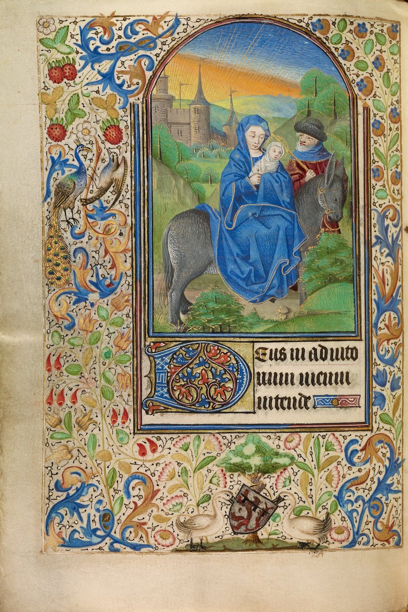La huida a Egipto de Master of Jacques of Luxembourg