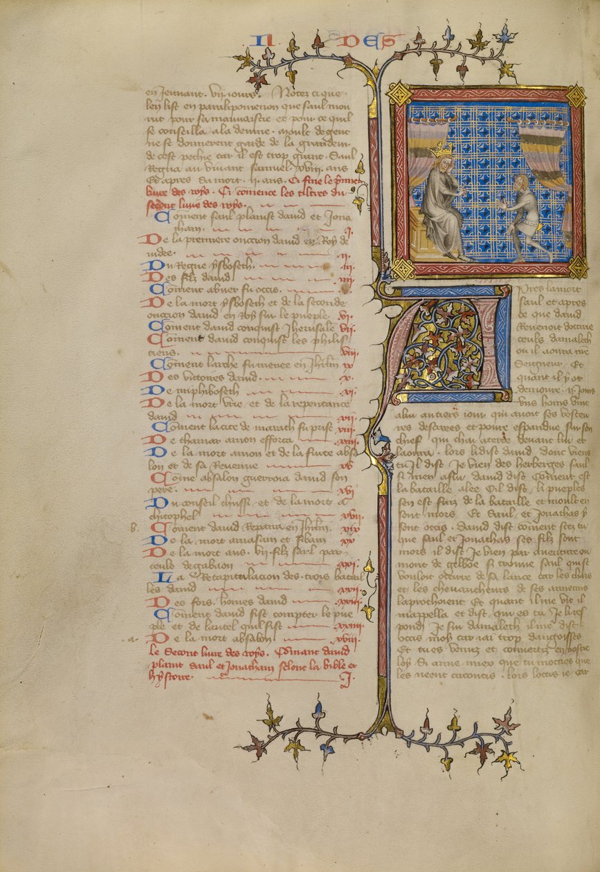Saúl ante Samuel de Master of Jean de Mandeville