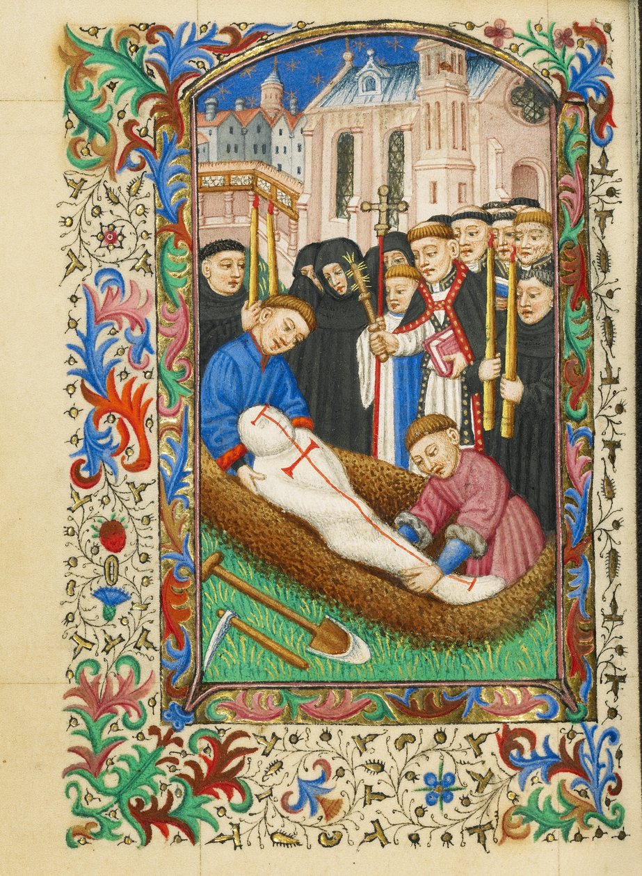 Entierro en un cementerio de Master of Sir John Fastolf