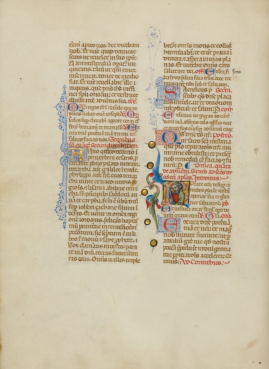 Inicial R: San Pedro de Master of the Brussels Initials