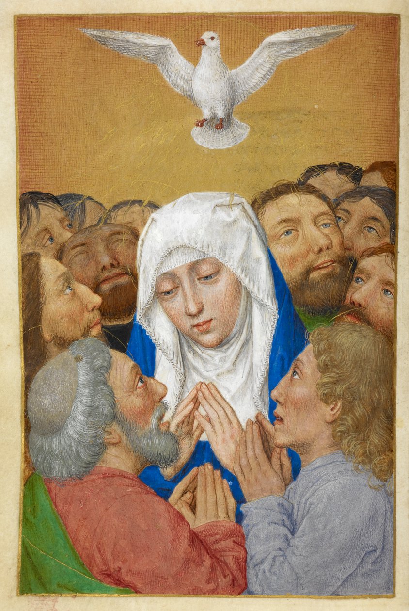 El Pentecostés. de Master of the Dresden Prayer Books