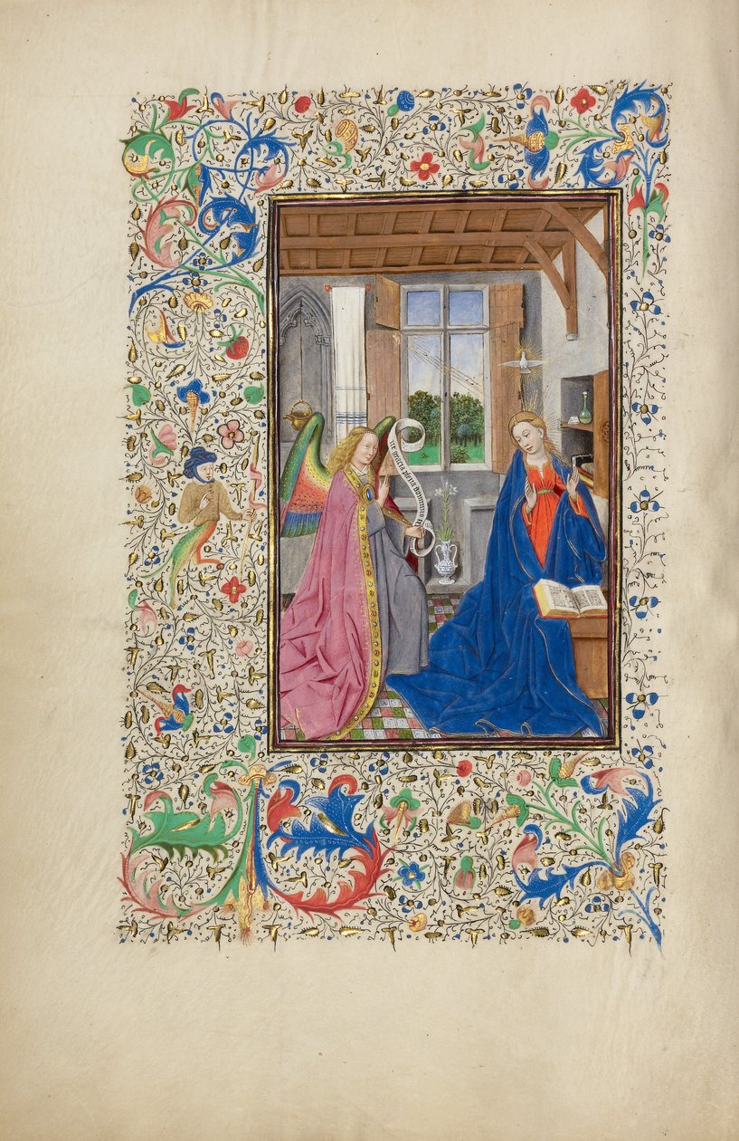 La Anunciación de Master of the Llangattock Hours