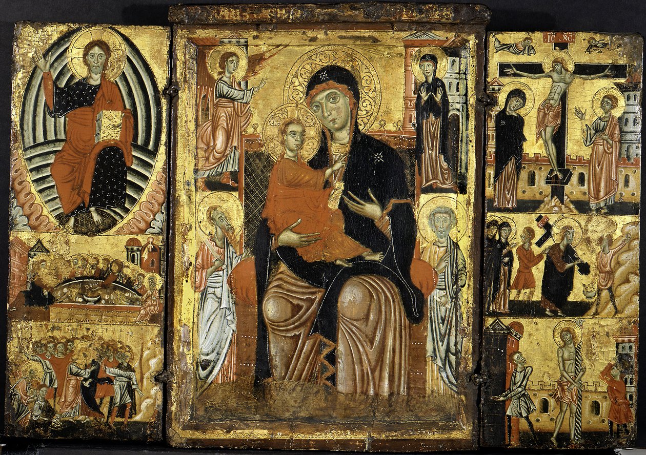 Madonna y Niño en el Trono de Master of the Magdalen