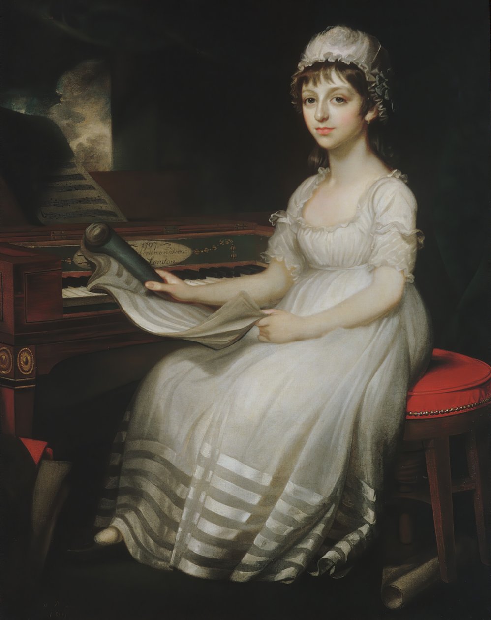Retrato de una joven de Mather Brown