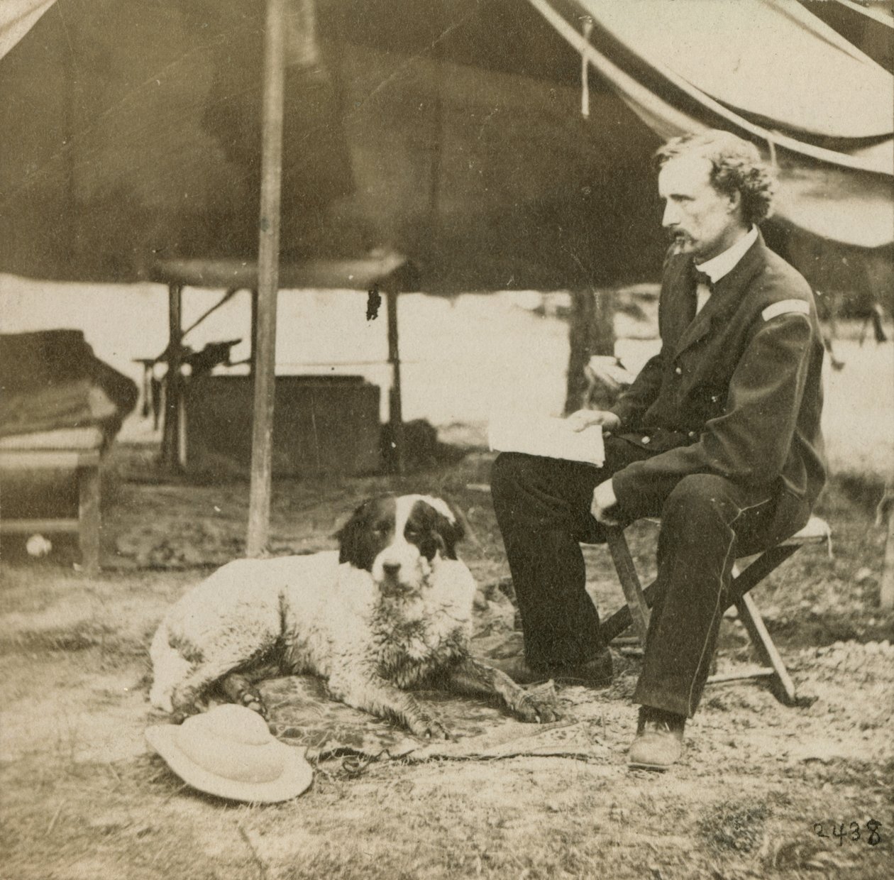 El general Custer (1839-76) en su cuartel general, c.1864 de Mathew B. Brady