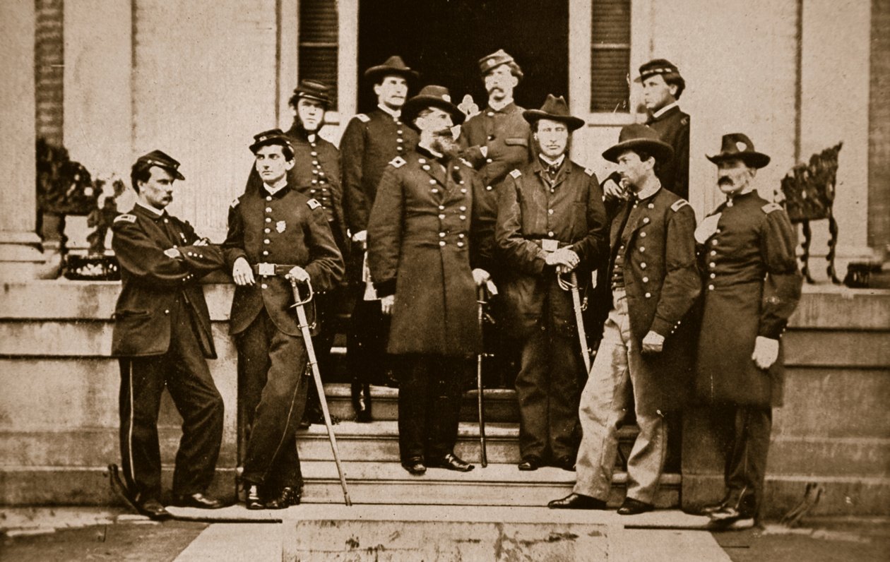 General O. B. Wilcox y su personal, 1861-65 de Mathew B. Brady