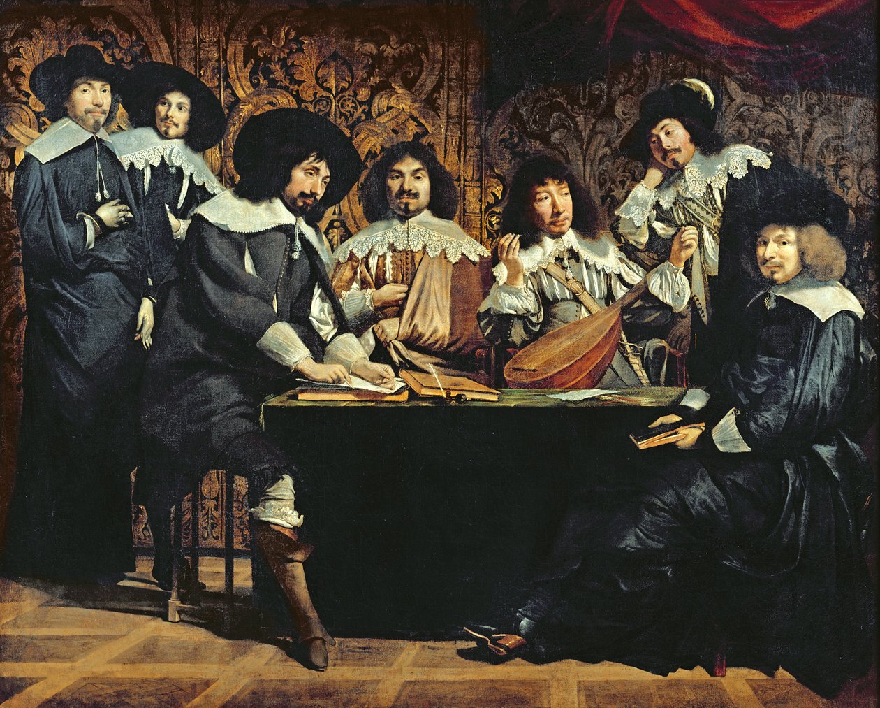 La Academia, o La Reunión de los Aficionados, c.1640 de Mathieu Le Nain