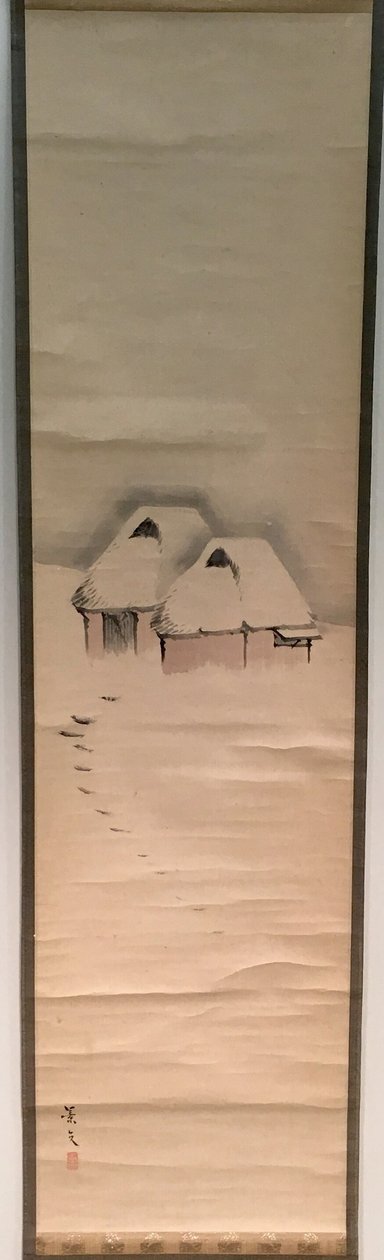 Dos cabañas en la nieve de Matsumura Keibun
