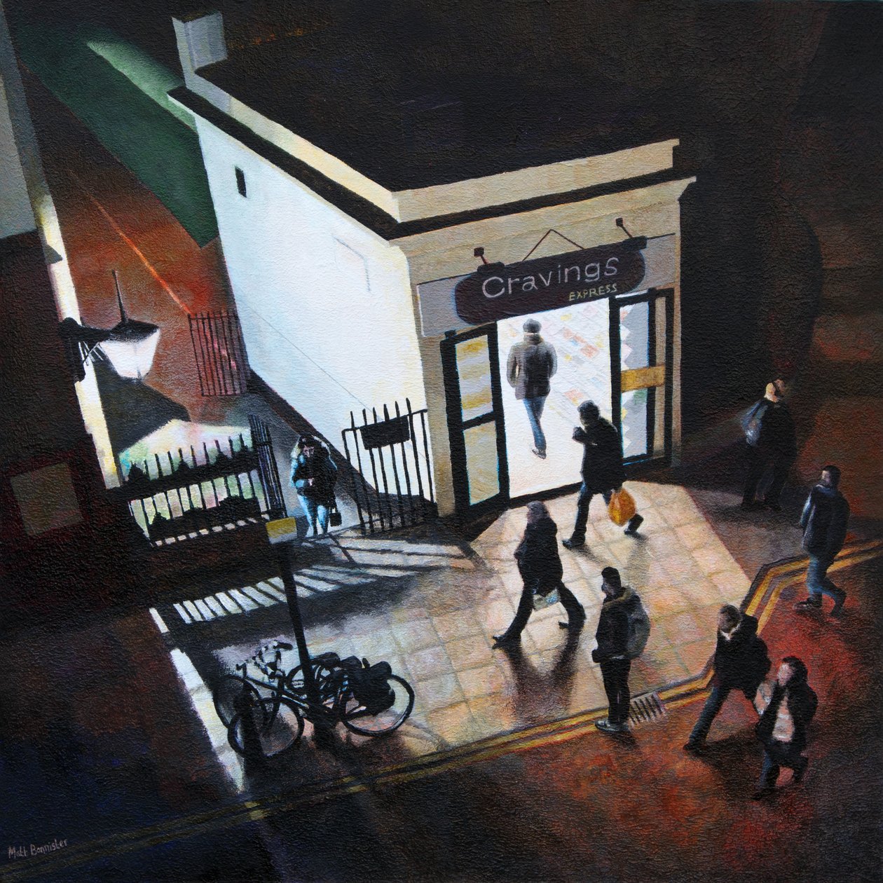 Antojos, 2019 (acrílico sobre panel) de Matt Bannister
