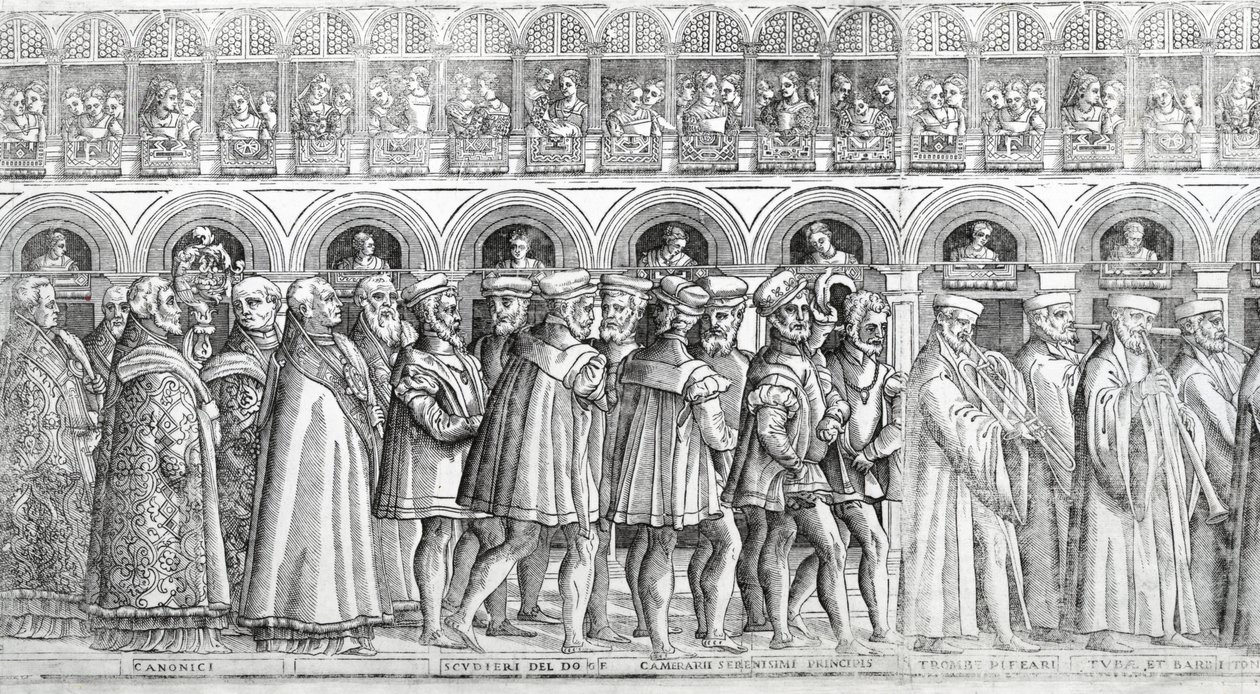 Procesión Dogal, c.1555-60 de Matteo Pagani