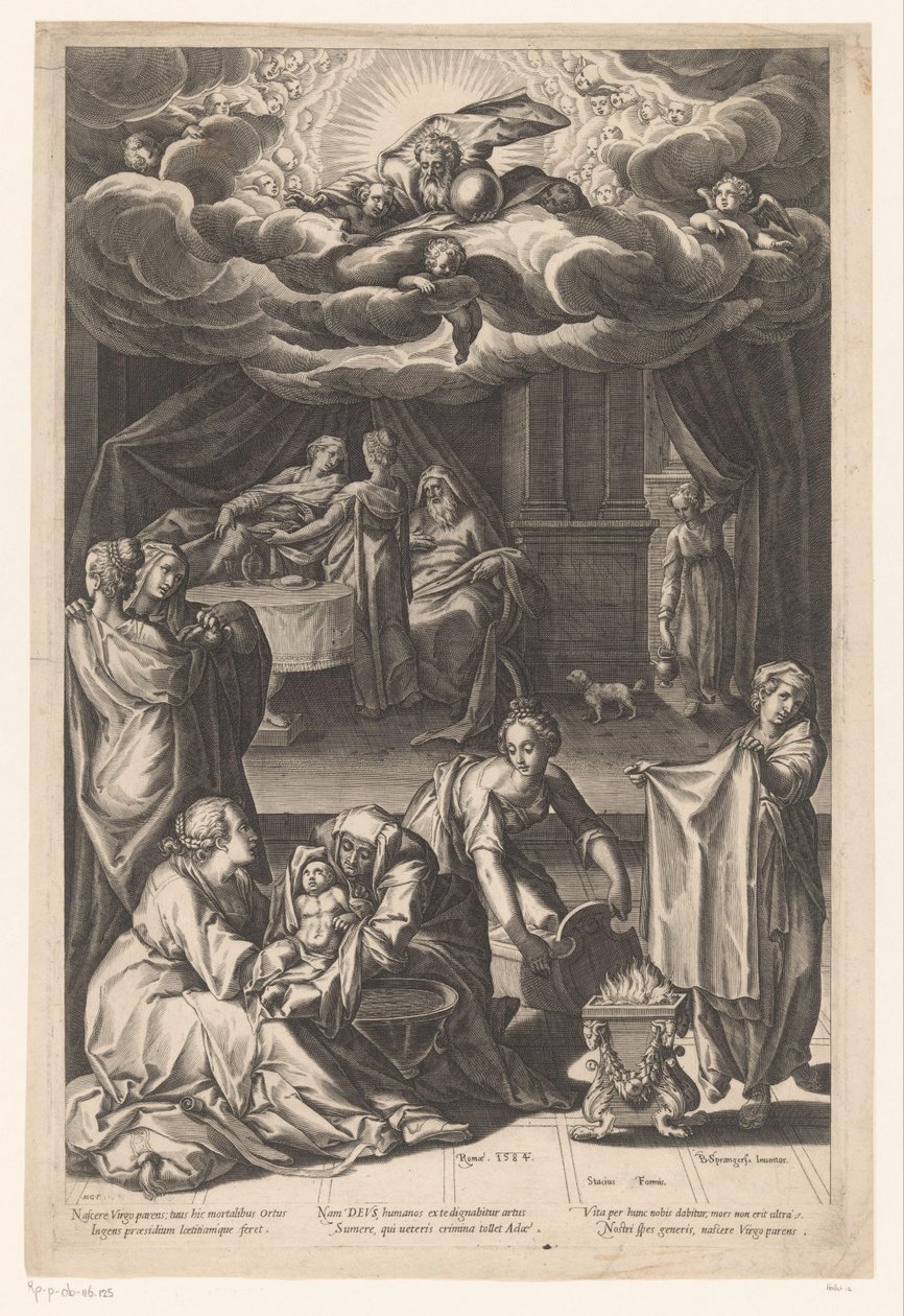 nacimiento de la virgen de Matthaus Greuter