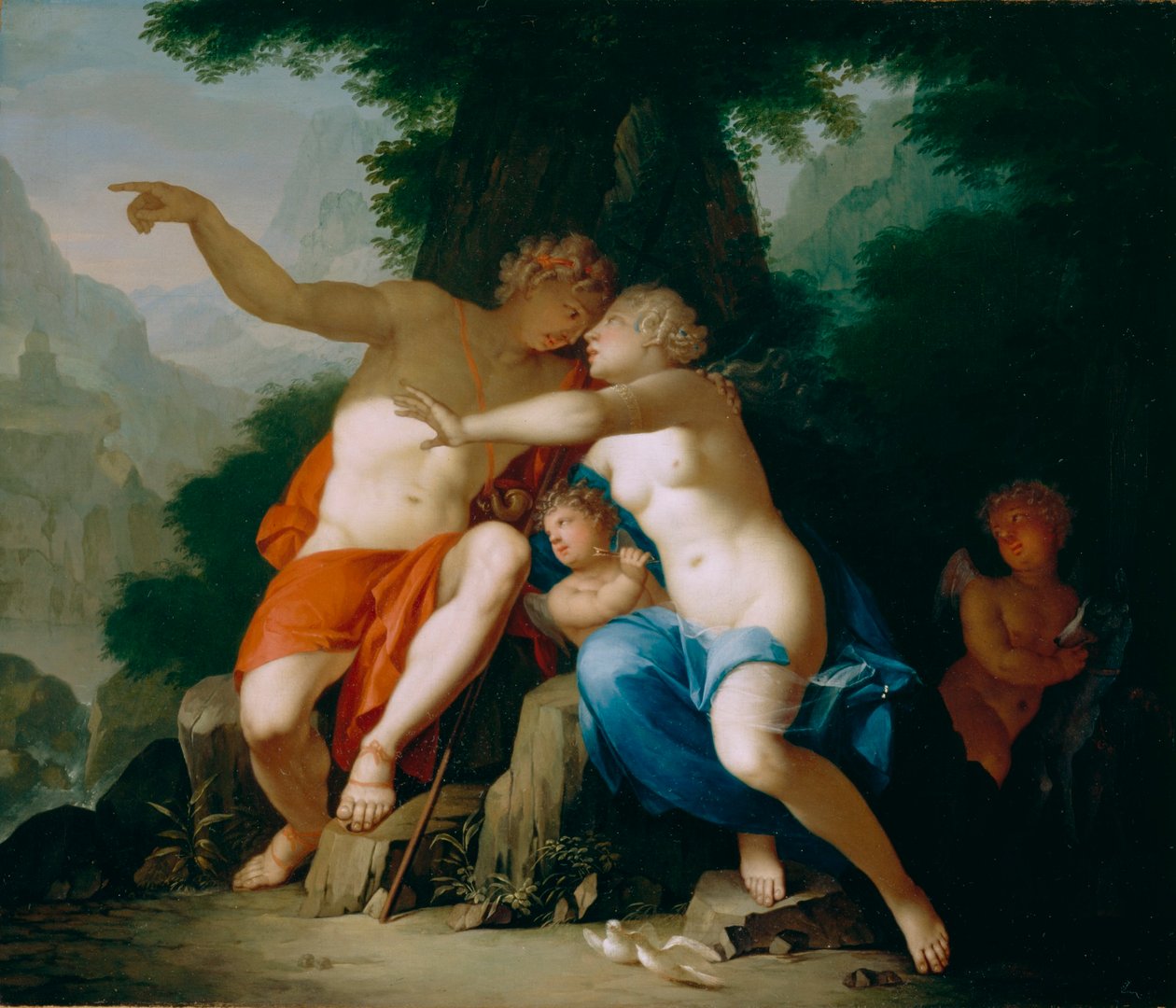 Venus y Adonis de Mattheus Terwesten