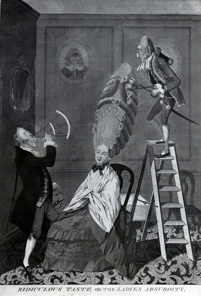 Gusto ridículo, o La absurdidad de las damas, c.1776 de Matthew or Matthias Darly
