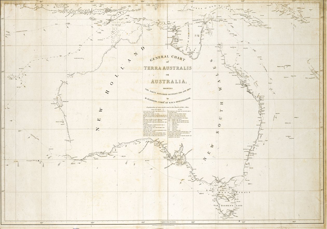 Mapa de Australia de Matthew Flinders