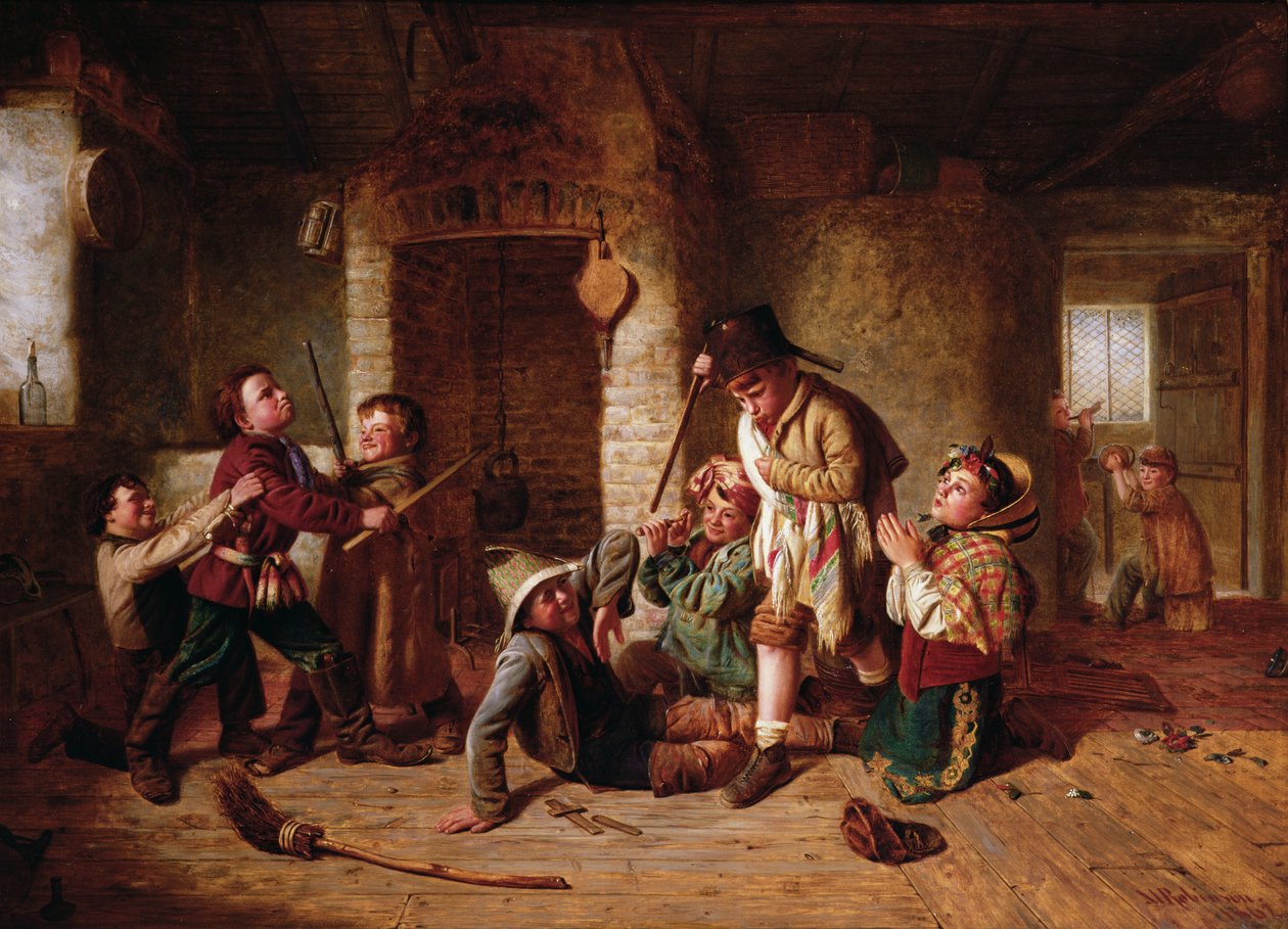 Soldados jugando, 1862 de Matthias Robinson