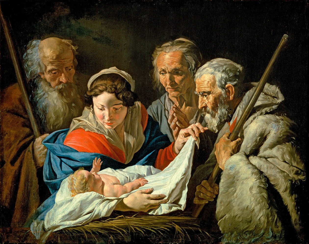 Adoración del Niño Jesús de Matthias Stomer