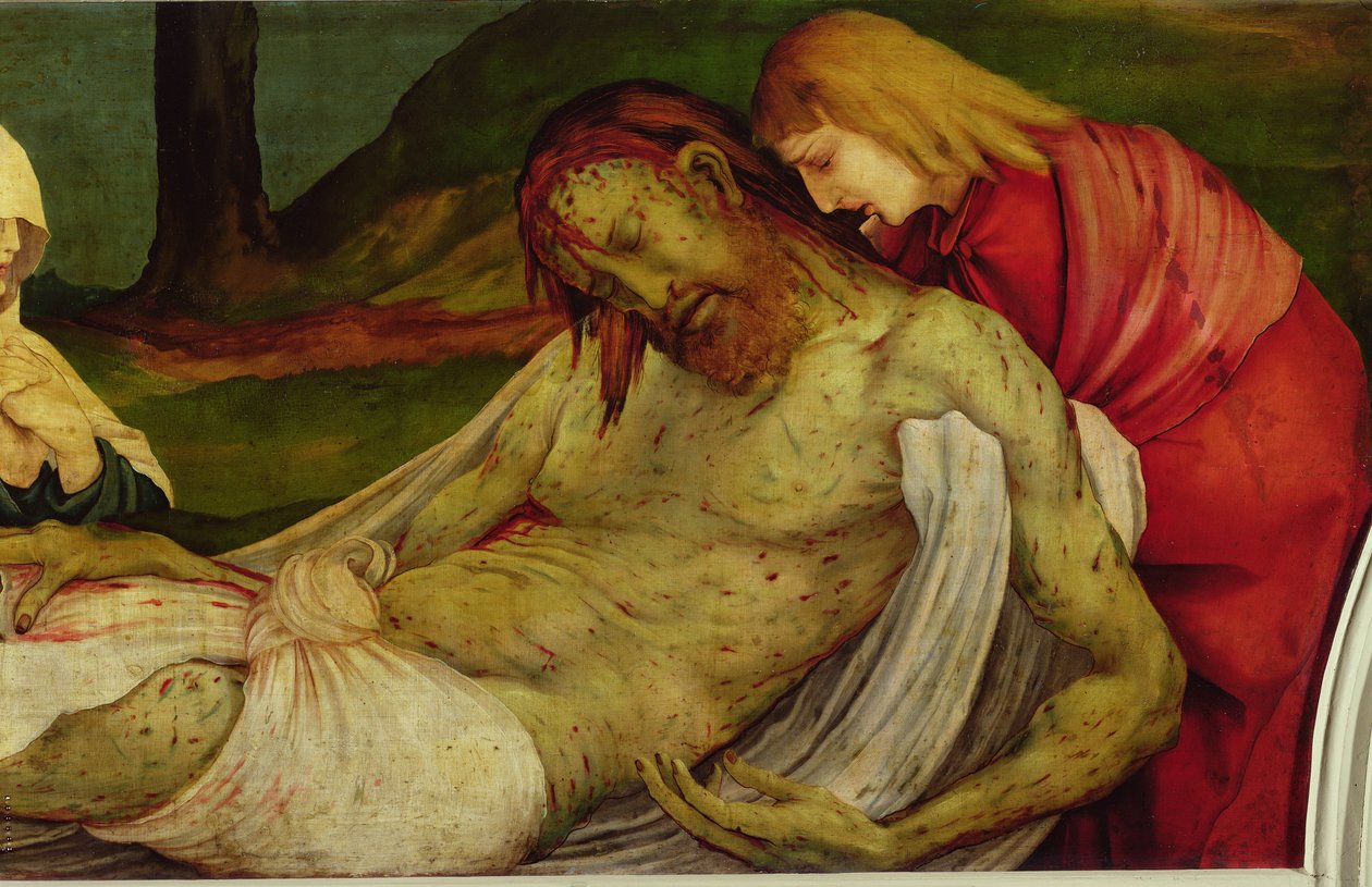 El Entierro del Retablo de Isenheim, c.1512-16 de Matthias Grünewald