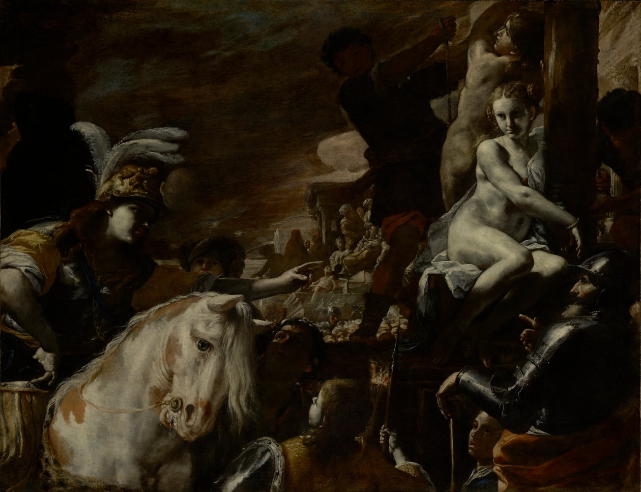 Clorinda rescatando a Sofronia y Olindo de Mattia Preti