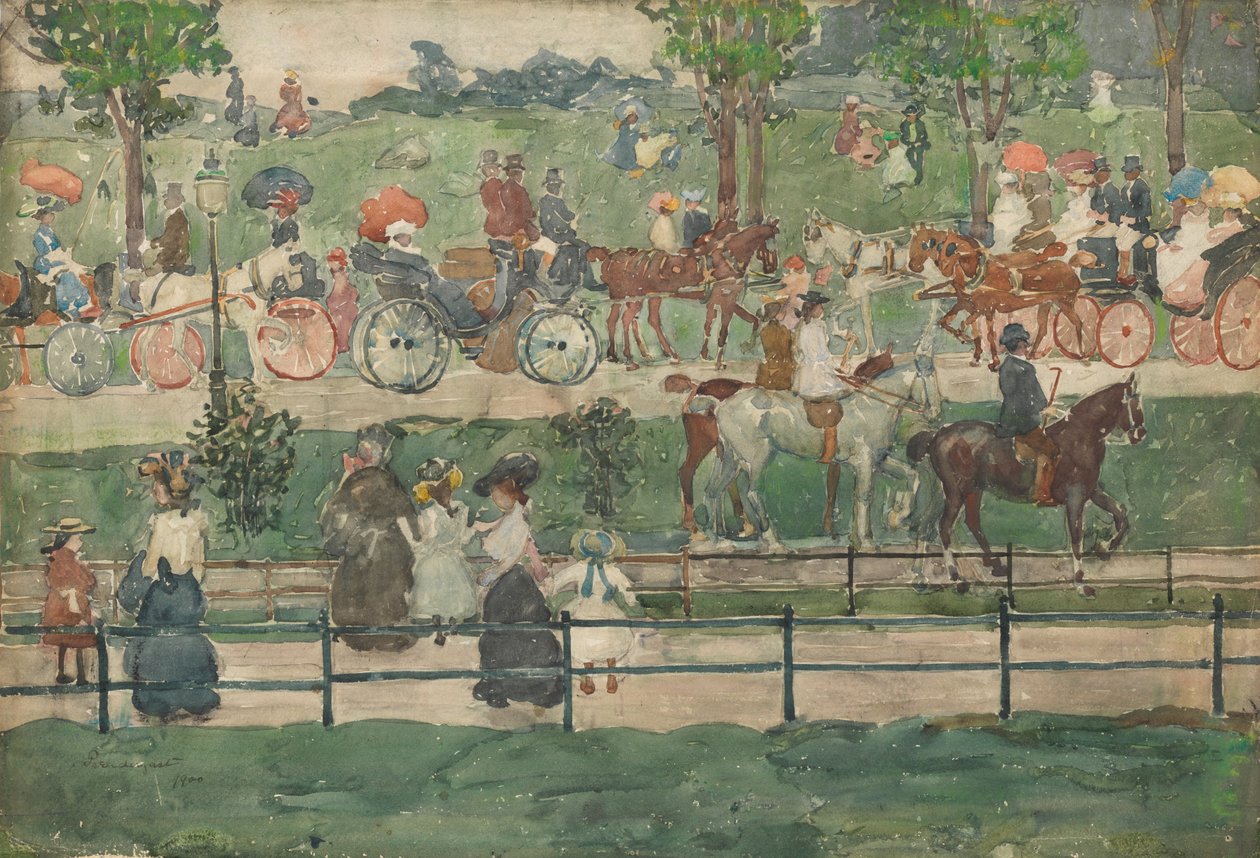Central Park, 1900 de Maurice Brazil Prendergast