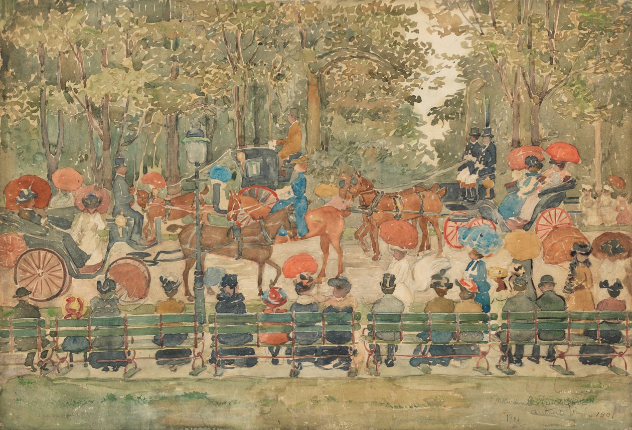 Central Park, 1901 de Maurice Brazil Prendergast