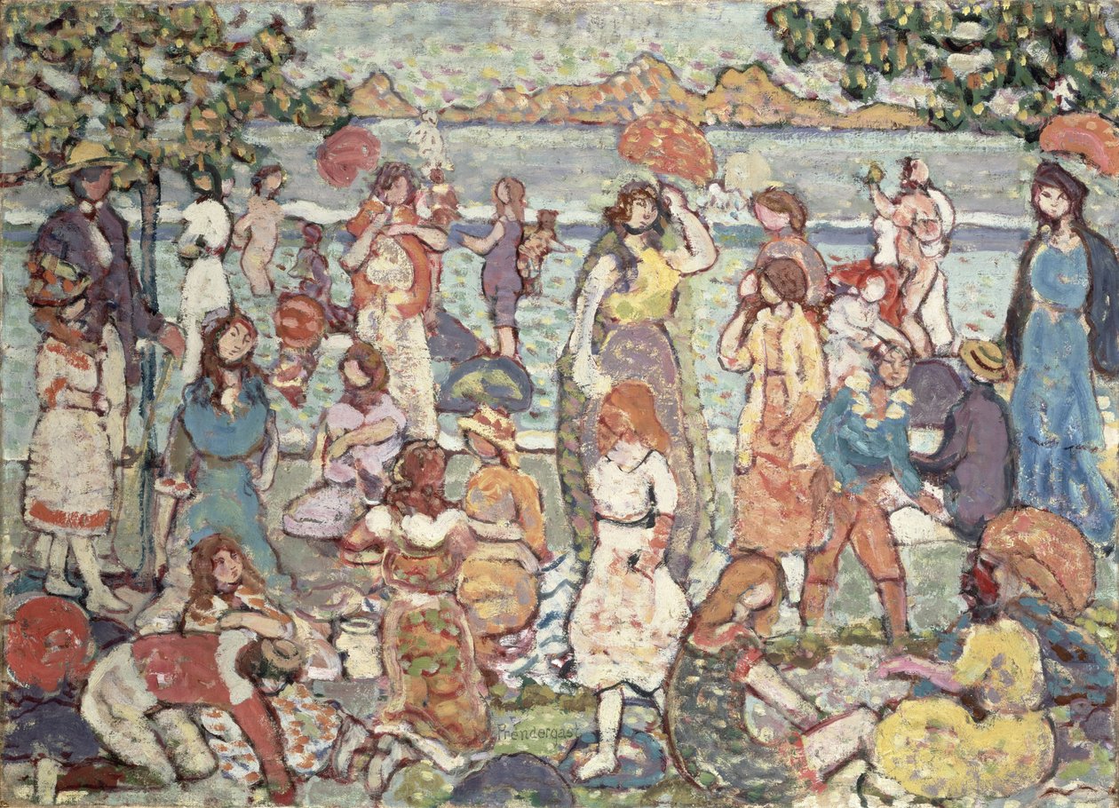 Paisaje con figuras de Maurice Brazil Prendergast