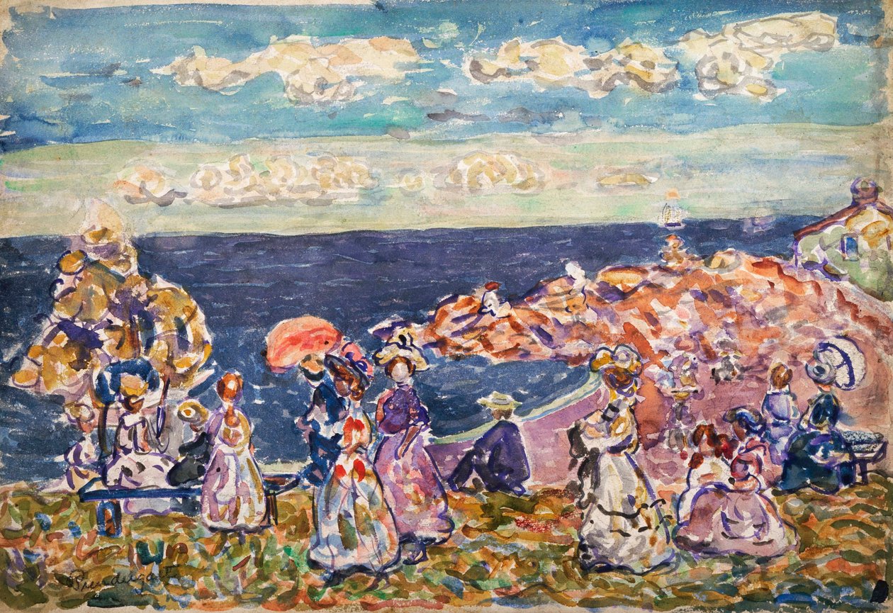 En la playa de Maurice Brazil Prendergast