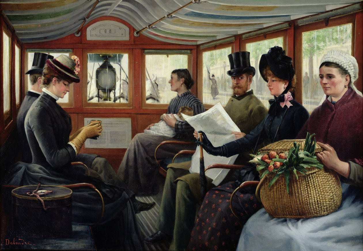 En el ómnibus, 1880 de Maurice Delondre