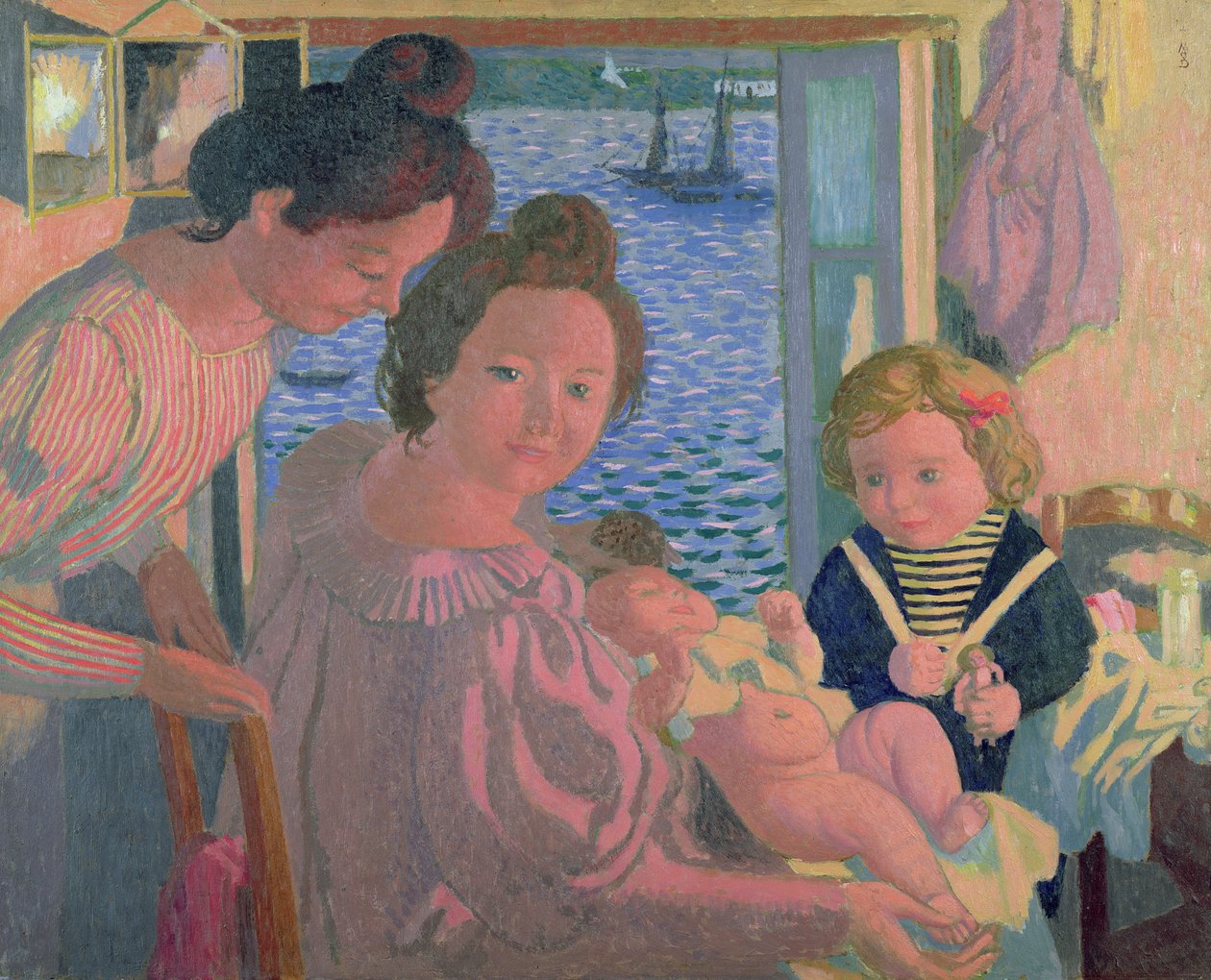 Maternidad en Pouldu, Tarde, c.1899 de Maurice Denis