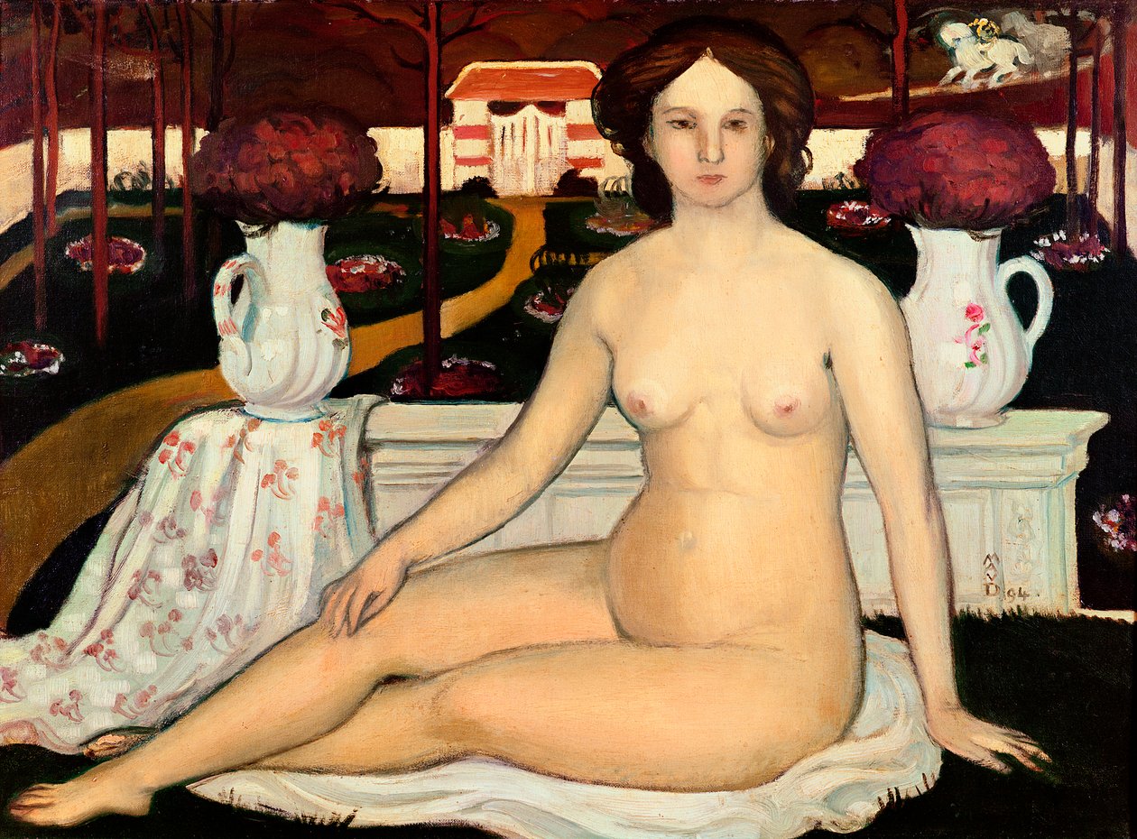 Desnudo con un ramo de violetas de Maurice Denis
