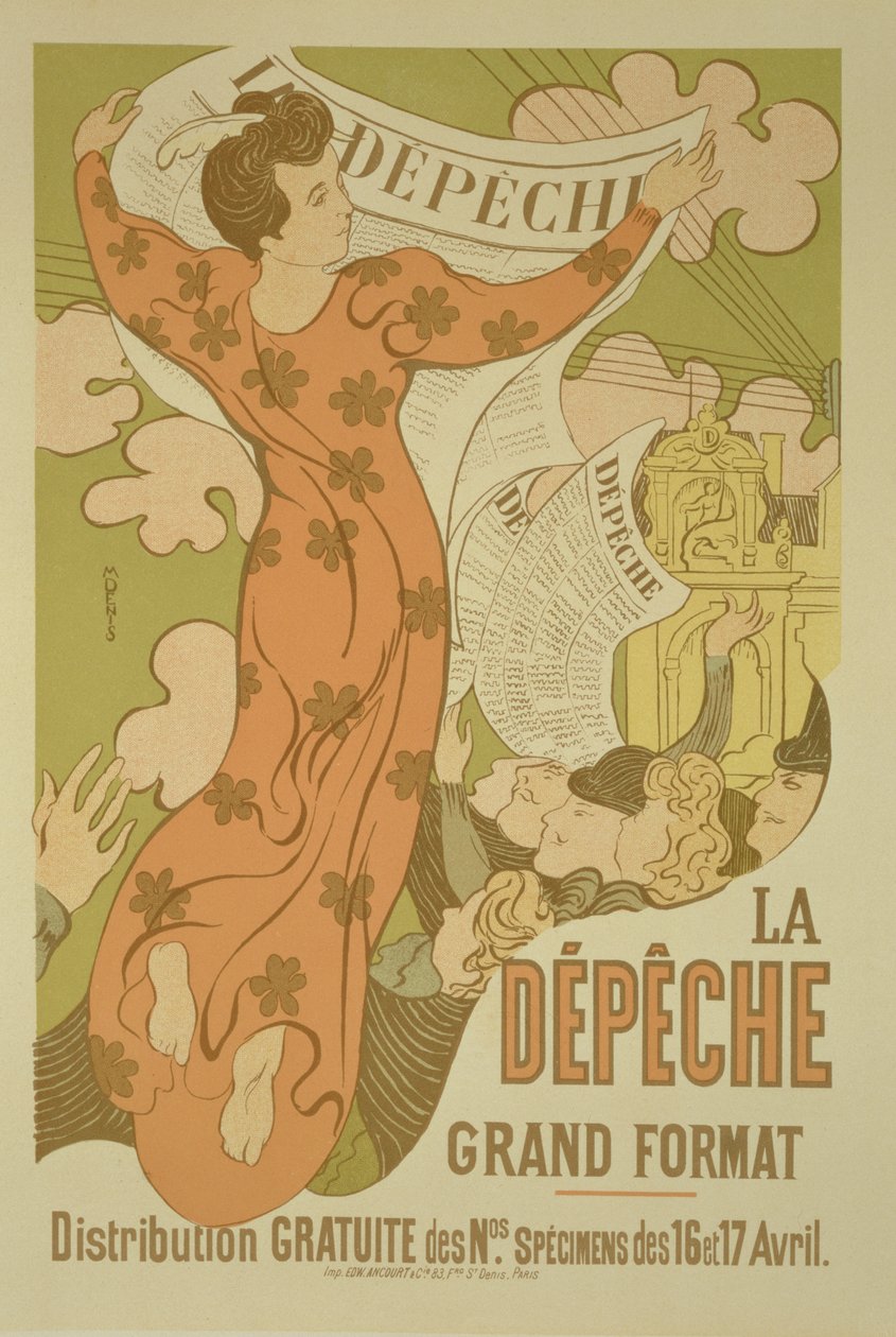 Reproducción de un cartel publicitario del periódico 