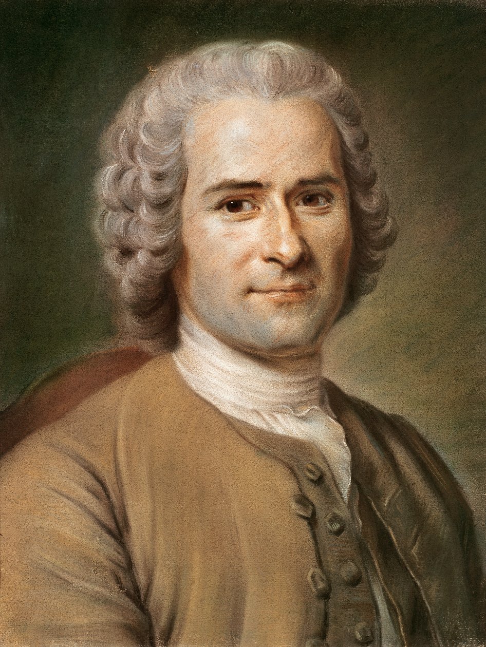 Jean-Jacques Rousseau (1712-78) después de 1753 de Maurice Quentin de La Tour