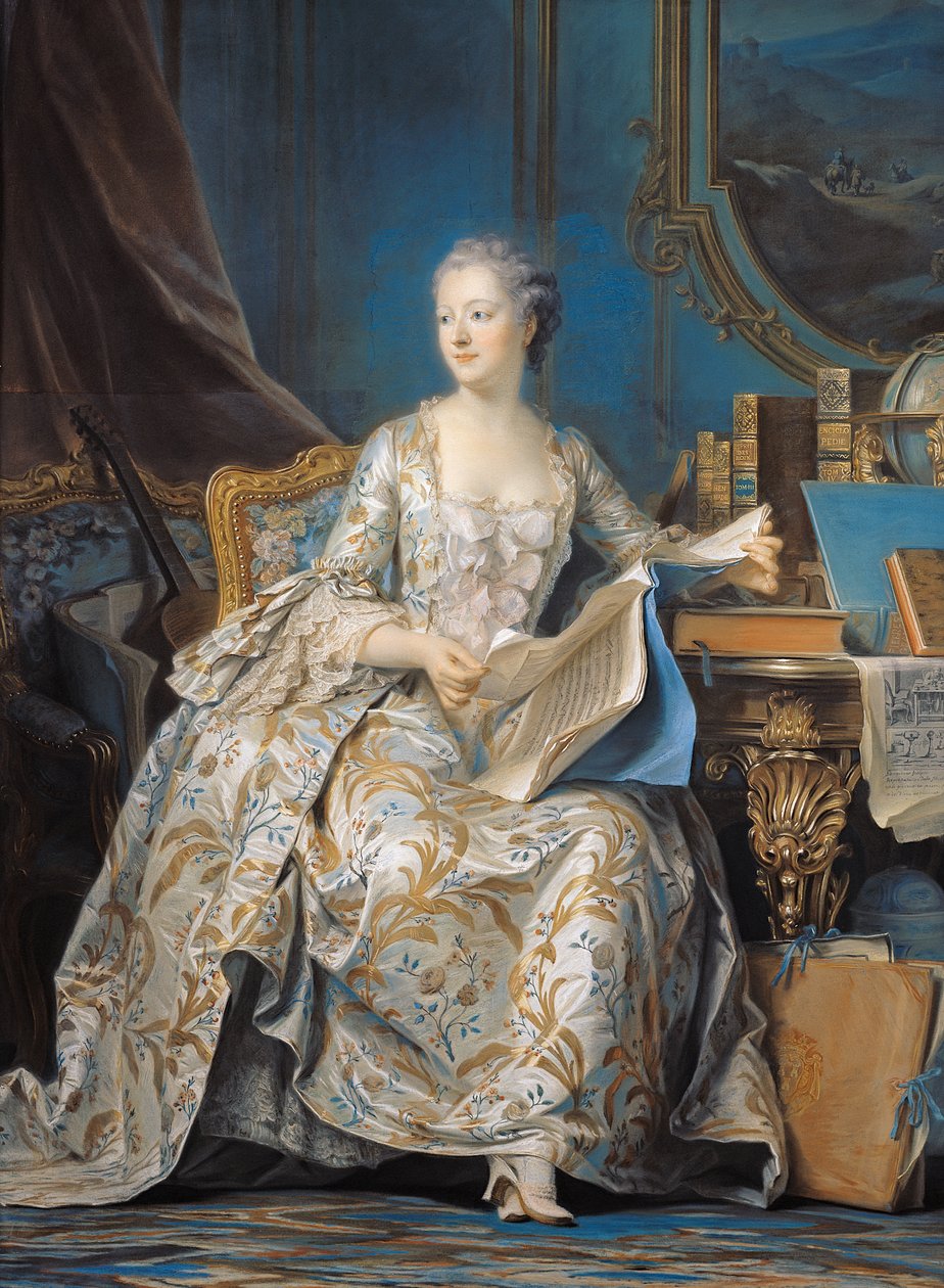 Jeanne Poisson (1721-64) la Marquesa de Pompadour, 1755 de Maurice Quentin de La Tour