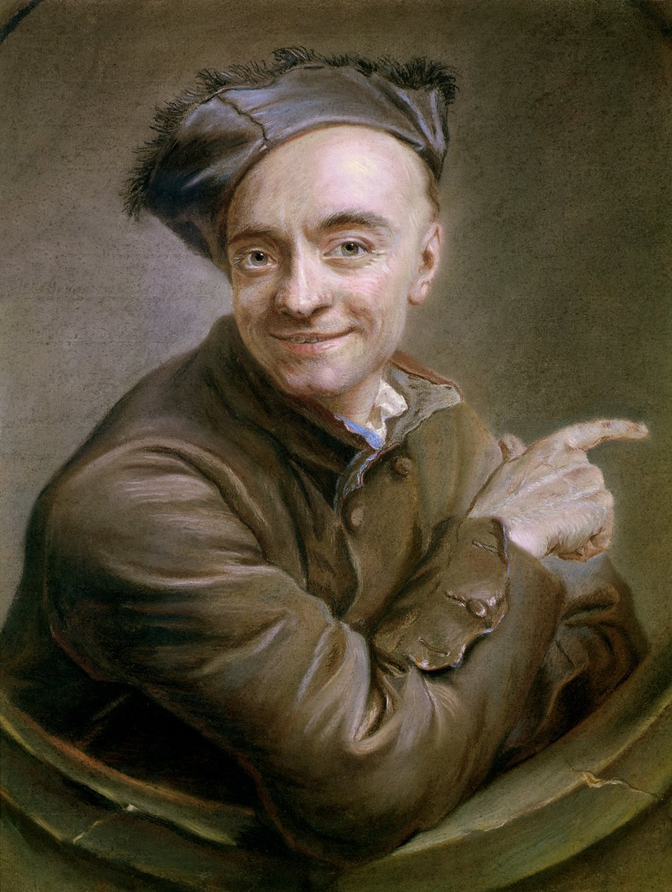 Autorretrato con el ojo de buey, 1737 de Maurice Quentin de La Tour