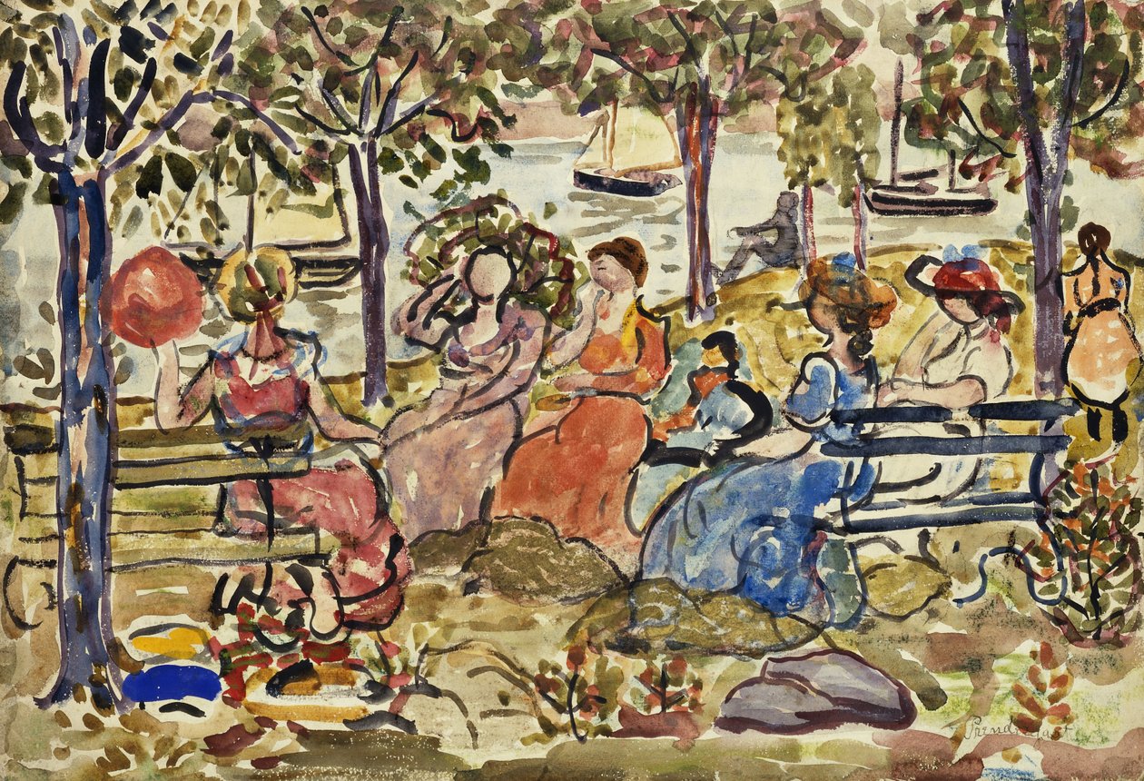 Tarde en el parque de Maurice Brazil Prendergast