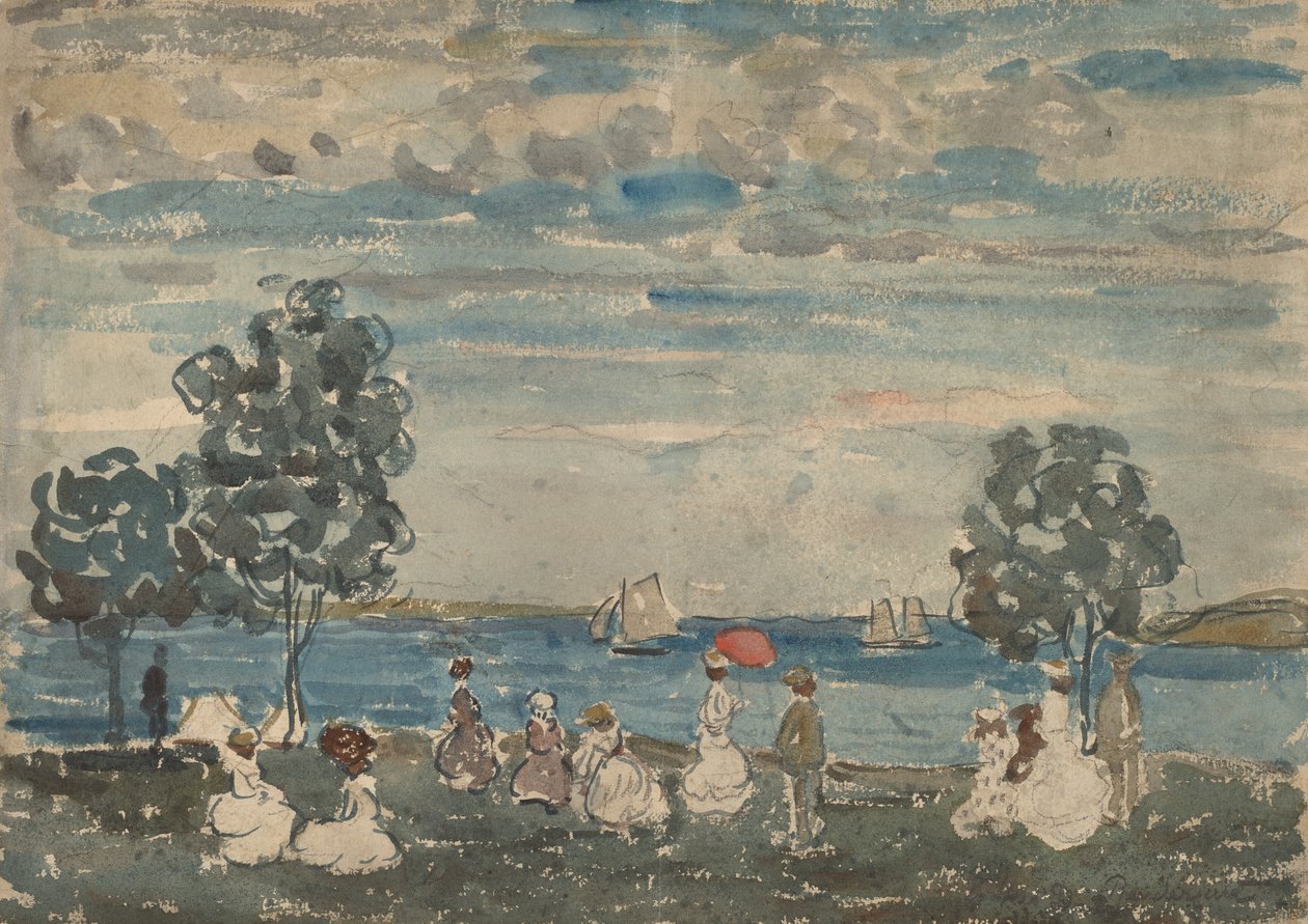 Figuras en una playa, 1910-1915 de Maurice Brazil Prendergast