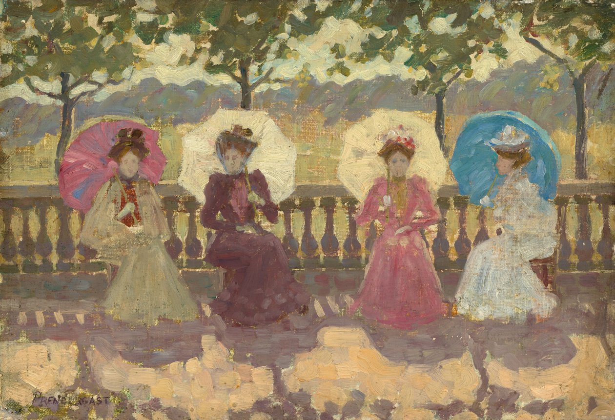 En el parque, París, 1891 de Maurice Brazil Prendergast