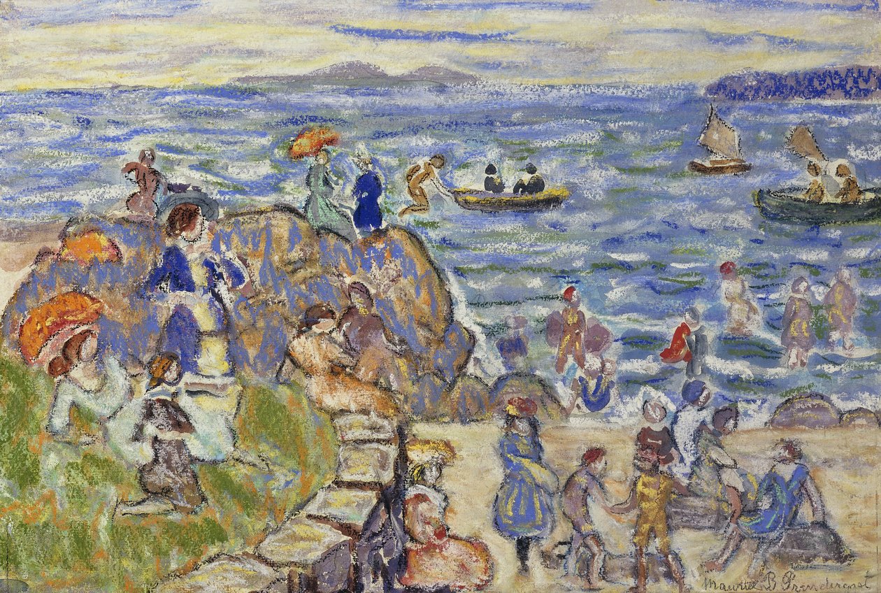 Escena de playa en Massachusetts de Maurice Brazil Prendergast