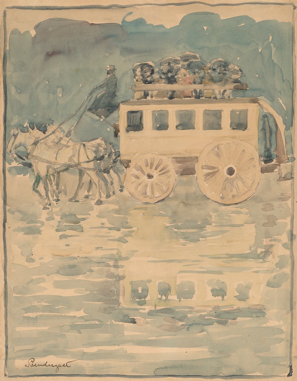 Ómnibus parisino de Maurice Brazil Prendergast