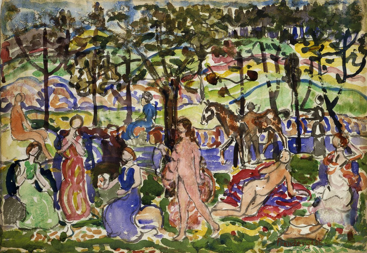 Escena de parque, ca. 1915-1918 de Maurice Brazil Prendergast