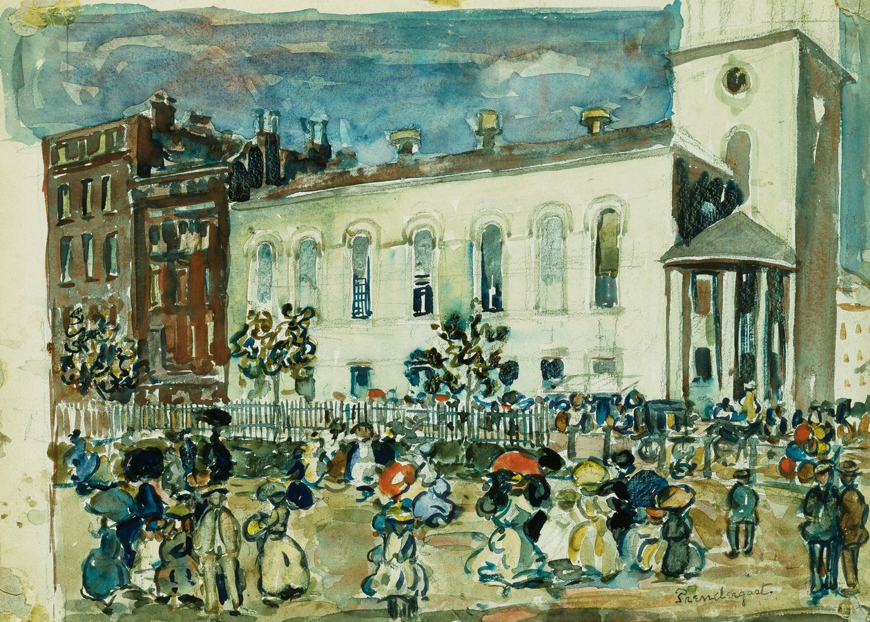 Iglesia de Park Street, Boston, c.1905-1907 de Maurice Brazil Prendergast