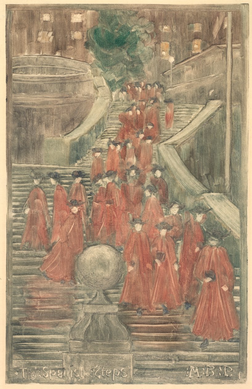 La Escalinata Española de Maurice Brazil Prendergast
