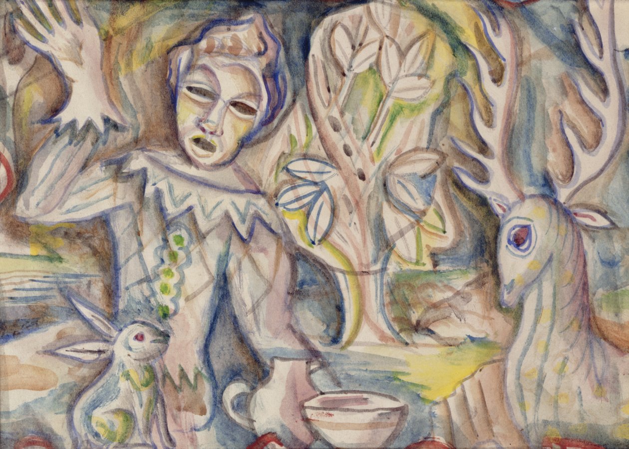 Arlequín, c.1940-41 (acuarela sobre papel) de Maurice Denton Welch