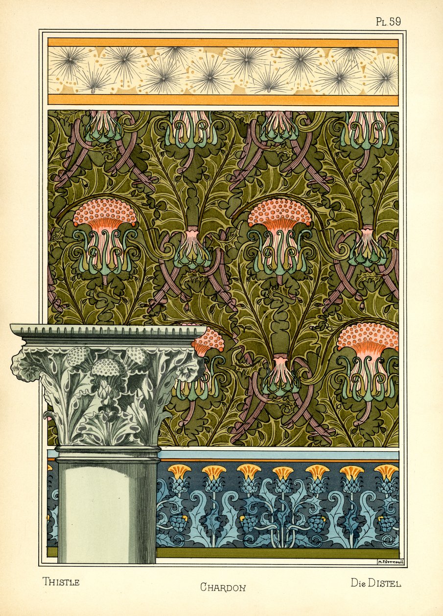El cardo (litografía en color) de Maurice Pillard Verneuil