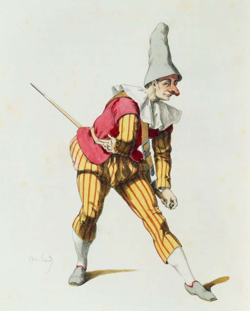 Giangurgolo en 1625, por Maurice Sand (1823-1889) de Maurice Sand
