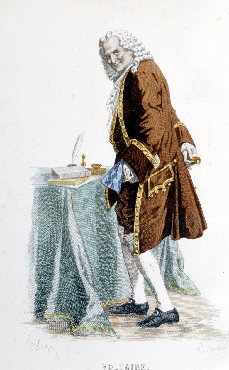 Voltaire por Mr. Sand. Siglo XIX. de Maurice Sand