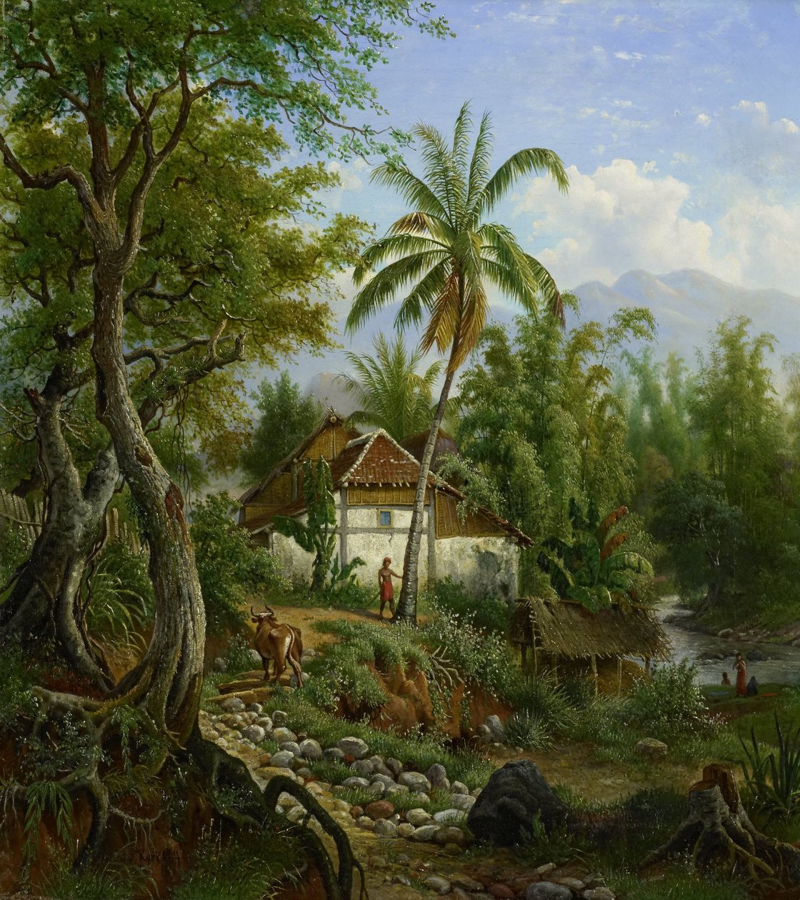 Paisaje indio de Maurits E.H.R. van den Kerkhoff