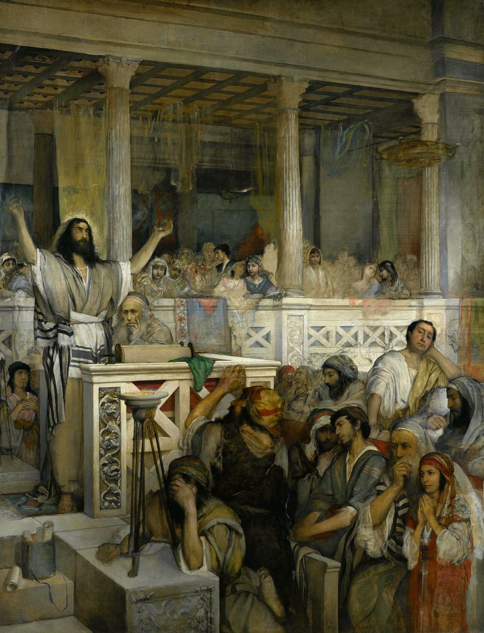 Cristo predicando en Capernaum de Maurycy Gottlieb