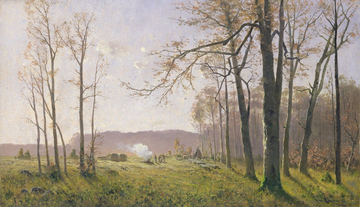 Un Claro en un Bosque Otoñal, 1890 de Max Kuchel