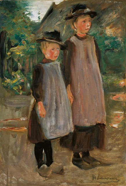 Dos niños holandeses - Dos hermanas de Max Liebermann